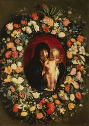 Madonna and Child Wreathed with Flowers